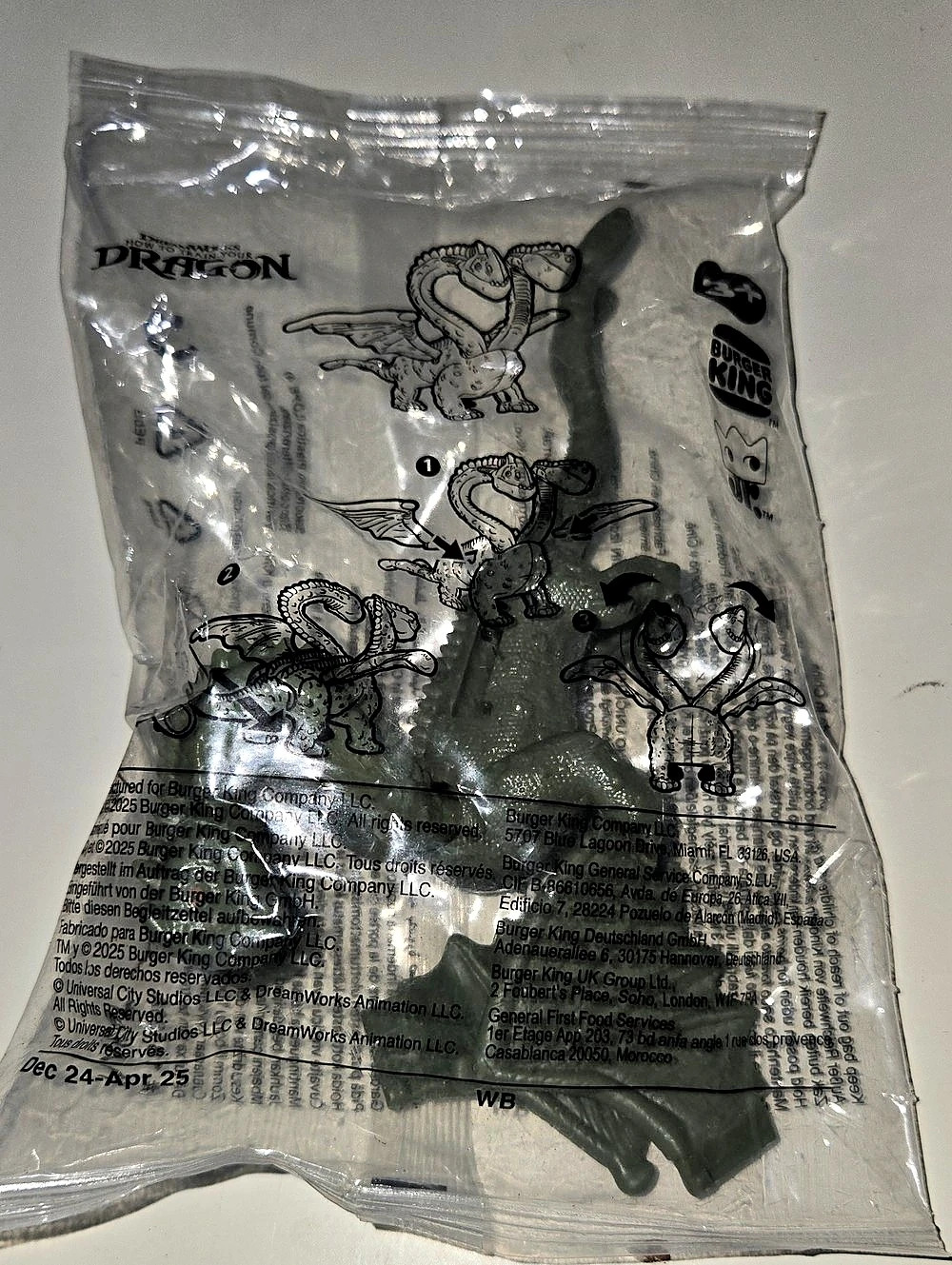 Burger King How to Train Your Dragon Barf and Belch Kids Meal Toy